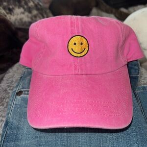 Pink Smiley Face Cap
